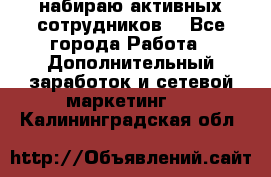 набираю активных сотрудников  - Все города Работа » Дополнительный заработок и сетевой маркетинг   . Калининградская обл.